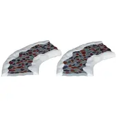 Lemax Kerstdorp accessoire | | Stone Road – Curved | Set van 2