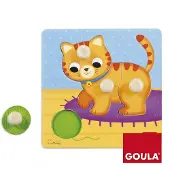 Goula Kat Puzzel - Noppenpuzzel - 4 stukjes