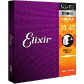 Elixir Strings 11002 NANOWEB Extra Light Acoustic Guitar Strings 10-47