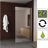 Boss & Wessing Bws eco douchewand met muurprofiel 160x200 cm 8 mm nano coating