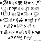 A Little Lovely Company Lichtbox Letters Sets - ABC Black