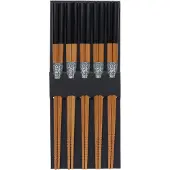 Tokyo Design Studio - Eetstokjes met Zwarte bovenkant – Set van 5 paar