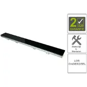 Boss & Wessing Bws glasrooster tbv rvs douchegoot 110x7 cm zwart