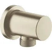 GROHE Rainshower wandaansluitbocht met ronde rozet, geborsteld nikkel