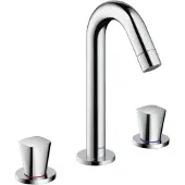 Hansgrohe Logis 3 gats wastafelkraan 150 met waste chroom