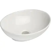 Saqu Design Collection ovale waskom 40x33x15cm keramiek wit