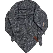 Knit Factory Coco Omslagdoek/Sjaal - Antraciet/Licht Grijs - 190x85 cm