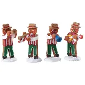 Lemax Kerstfiguur Gingerbread jazz set of 4