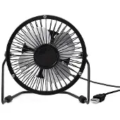 Kikkerland USB METAL DESK FAN - BLACK