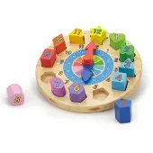 Viga Toys Puzzelklok met geometrische vormen