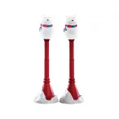 Hermie Polar Bear Street Lamp Set Of 2 B/o (4.5v)