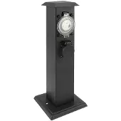 Exin Tuin stroompaal | (3-voudig, Randaarde, 3500 watt, Zwart)