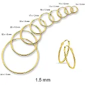 Marie-Celeste Marie Celeste oorringen ronde buis - 9 mm - Goud