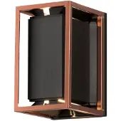 Konstsmide Vale Wandlamp, 2x5W LED, zwart/koper, verstelbare lichtbundel, dimbaar