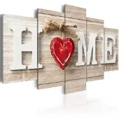 Karo-art Schilderij - Rood Hart - Home