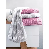 JOOP! Handdoeken Cornflower Douchehanddoek zilver 80 x 150 cm