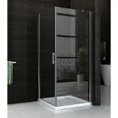 Wiesbaden Salone cabine met 1 draaideur 900 x 900 x 2000 x 8 mm nano helder glas/chroom