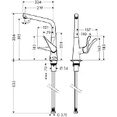 Hansgrohe Metris keukenkraan chroom