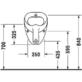Duravit Bill urinoir achterinlaat zonder sifon wit