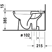 Duravit D-Code Duobloccloset Diepspoel 65 cm Wit