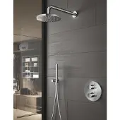 Hotbath Complete thermostatische douche inbouwset buddy 2 weg stop omstel geborsteld nikkel