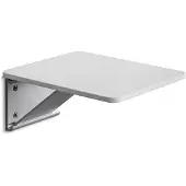 Handicare Douchezitting linido aangepast sanitair 26,5x33 cm opklapbaar aluminium wit