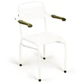 Handicare Linido douchestoel zithoogte 49cm inclusief opklapbare armleggers wit LI2139100102