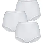 Sloggi Maxislip 24/7 Cotton Hoger gesneden pasvorm, elastische tailleband met kant (Set van 3) | Maat 50