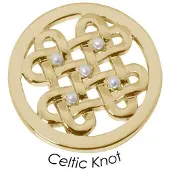 Quoins Disk QMB-62M-G Celtic Knot staal goudkleurig (M)