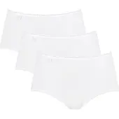 Sloggi Midislip 24/7 Cotton Elastische tailleband met kant, ondoorzichtig, zachte katoenmix (3 stuks) | Maat 48