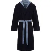 Schiesser 163984-803 Badjas Velours/badstof Bamboe Donkerblauw - Maat 50 M