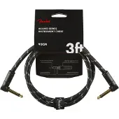 Fender Deluxe 3ft Angle Instrument Cable Black Tweed