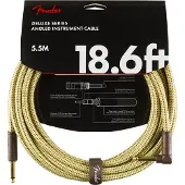 Fender Deluxe 18.6ft Straight/Angle Instrument Cable Tweed