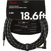 Fender Deluxe 18.6ft Straight/Angle Instrument Cable Black Tweed