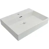 Plieger Wastafel Kansas Wit 1 Kraangat 60x45x12 cm