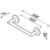 Geesa Nemox badgreep 30 cm. RVS