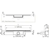 Easy drain M-Line Douchegoot met waterslot 50 120 cm RVS