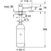 GROHE zeepdispenser voor bladinbouw Chroom