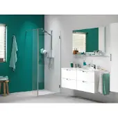 Get Wet by Sealskin I Am Inloopdouche type A1 met zijpaneel 90+30x200cm RVS-look/Helder glas