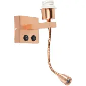 QAZQA Moderne wandlamp koper met flexarm - Brescia Combi
