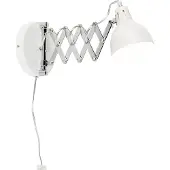 TRIO Wandlamp Scissor, wit / opaal, Woon-/ Eetkamer, metaal, Modern, wandlamp