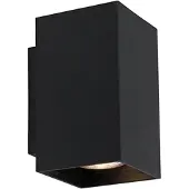 QAZQA Moderne wandlamp zwart vierkant 2-lichts - Sandy