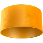 QAZQA Velours lampenkap geel 50/50/25 met gouden binnenkant