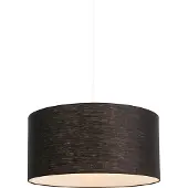 QAZQA Moderne hanglamp wit met zwarte kap 50 cm - Combi 1