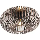 TRIO JOHANN - Plafondlamp - Koperkleurig antiek - excl. 1x E27 4 W - Dimbaar met schakelaar - Niet extern dimmerbaar - Sterlichteffect - 4000K