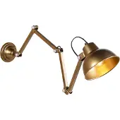 QAZQA Industriële wandlamp messing verstelbaar - Avon