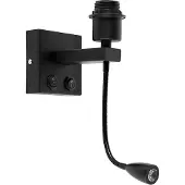 QAZQA Moderne wandlamp zwart met flexarm - Brescia Combi