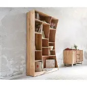 DELIFE Boekenkast Live-Edge 121 cm van acacia natuur links