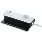 Profile 200840008 Doorvoestekker met 4 USB poorten max 4.8A