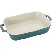 Staub Rechthoekige gratineerschaal 27 x 20cm - ancient turq